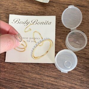 Pack of 2 Silver Nose Ring